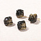 Natural Golden Sheen Obsidian Carved Beads, Lion Heads, 14mm