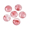 Cherry Quartz Glass Cabochons, Half Round/Dome, 25x5.5mm