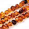 Natural Amber Beads Strands, Nuggets, Chocolate, 3.5~6x6.5~9x5~6mm, Hole: 0.6mm, about 76pcs/strand, 14.65''(37.2cm)