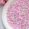 Mixed Style Glass Seed Beads, Rondelle, Hot Pink, 4mm, about 140pcs/set