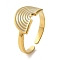 304 Stainless Steel Enamel Open Cuff Rings for Women, Real 18K Gold Plated, Inner Diameter:  Adjustable