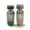 Natural Fluorite Dropper Perfume Bottles, with Stainless Steel Color Tone 304 Stainless Steel Findings, SPA Aromatherapy Essemtial Oil Empty Bottle, 2.2~2.35x2.2~2.35x6.9~7cm