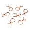 304 Stainless Steel Leverback Earring Finding, with Ice Pick Pinch Bails, Rose Gold, 22mm, Pin: 0.65x0.8mm and 0.6mm