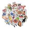 50Pcs/set Paper Stickers, for DIY Photo Album Diary Scrapbook Decoration, Mixed Color, 40~75x37~75x0.2mm