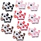 SUNNYCLUE 10Pcs 5 Colors Cow Silicone Beads, Chewing Beads For Teethers, DIY Nursing Necklaces Making, Mixed Color, 30x38x8mm, Hole: 3mm, 2pcs/color