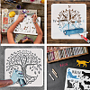 Plastic Drawing Painting Stencils Templates DIY-WH0396-0092-4