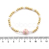 Brass Beaded Stretch Bracelets for Women BJEW-G736-03B-4