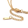 Stainless Steel Hollow Out Cross Pendant Double Layer Necklace with Cable Chains for Men Women NJEW-E088-01G-3