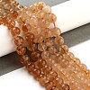 Round Natural Citrine Beads Strands G-K068-12A-8mm-1