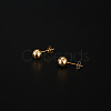 304 Stainless Steel Round Ball Stud Earrings for Women GN4839-3