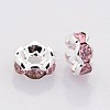 Brass Rhinestone Spacer Beads RB-A014-L6mm-27S-NF-2