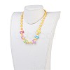 Acrylic Beads Kids Necklaces NJEW-JN02235-02-3