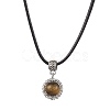 Tiger Eye Necklaces NJEW-MZ00027-03-1