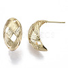 Brass Half Hoop Earrings KK-N232-110G-NF-4