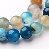 Natural Striped Agate/Banded Agate Beads Strands G-D845-01E-6mm-3