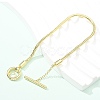 Brass Snake Chain Bracelets for Men Women BJEW-G736-05G-2