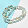 Natural Flower Amazonite Beads Strands G-Z045-A04-01-2