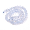 Grade A Natural Blue Agate Beads Strands G-F222-29-8mm-1-3