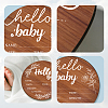 2Pcs 2 Style Single-face Printed Wooden Baby Photo Props DJEW-WH0600-001-3