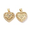 Brass Cubic Zirconia Pendants KK-G453-17G-1