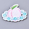 Peach with Flower Appliques DIY-S041-048-2