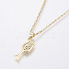 Stainless Steel Pendant Necklaces NJEW-I106-05G-3