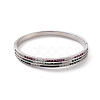 Colorful Cubic Zirconia Triple Link Hinged Bangle BJEW-F445-09P-1