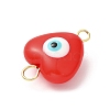 Evil Eye Resin Connector Charms PALLOY-JF02126-01-3
