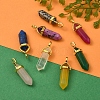 Natural Mixed Gemstone Pointed Pendants G-CJ0001-30-6