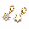 Brass Micro Pave Clear Cubic Zirconia Pendants KK-Q277-052-NF-3