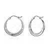 925 Sterling Silver Hoop Earrings EJEW-BB30628-8