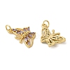 Brass Micro Pave Cubic Zirconia Pendants KK-R162-043G-2