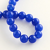 Dyed Natural White Jade Round Bead Strands G-Q937-6mm-05-2