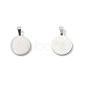 304 Stainless Steel with White Shell Pendants STAS-G268-01G-P-4