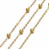 Brass Flat Oval Cable Chains X-CHC018Y-G-2