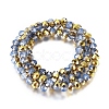 Electroplate Glass Beads Strands EGLA-A034-J8mm-O01-2