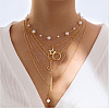 Alloy Pendant Layered Chain Necklaces for Women WGC39CD-03-1