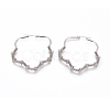 Long-Lasting Plated 304 Stainless Steel Wire Wrapped Hoop Earrings EJEW-D250-03B-P-2