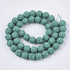 Spray Painted Natural Lava Rock Beads Strands G-N0324-D-03-2