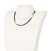 Dyed Natural Malaysia Jade Beaded Necklaces NJEW-JN03236-5