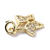 Brass Micro Pave Cubic Zirconia Charms ZIRC-F131-09G-3