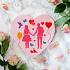 12Pcs Valentine's Day PET Hollow Out Drawing Painting Stencils DIY-WH0394-0177-6
