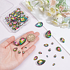 94Pcs 6 Style Glass Rhinestone Cabochons GLAA-FG0001-15-3