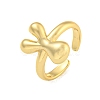 Brass Letter Open Cuff Rings for Women RJEW-G313-01Y-G-1