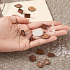 Coconut Brown Wood Stud Earring Findings EJEW-TA0010-06P-33