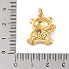 Brass Micro Pave Cubic Zirconia Pendants KK-E111-44B-G-3