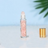 Natural Rose Quartz Roller Ball Bottles BOTT-PW0011-70A-01-1