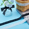 Gorgecraft 10 Yards 2 Colors Milk Fiber Embroidery Flower Lace Trim SRIB-GF0001-32-4