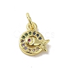 Real 18K Gold Plated Brass Pave Colorful Cubic Zirconia Pendants KK-M283-07D-02-1