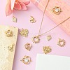 12Pcs 6 Styles Rack Plating Brass Pave Cubic Zirconia Pendants KK-CJ0002-05-6